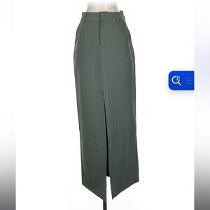 LBLC the label Green Midi Skirt